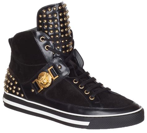 versace high top sneakers black